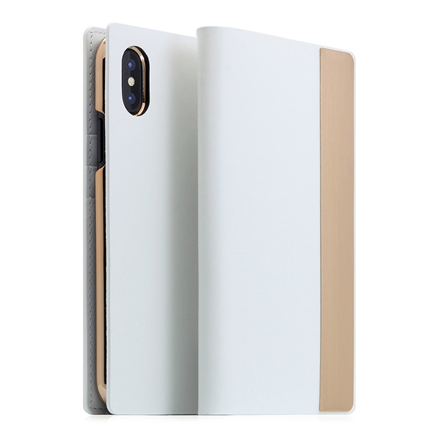 【iPhoneXS/X ケース】Calf Skin Metal Case (ホワイト)サブ画像