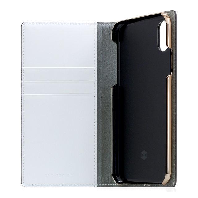 【iPhoneXS/X ケース】Edition Calf Skin Leather Diary (ホワイト)サブ画像