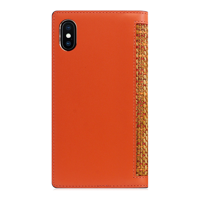 【iPhoneXS/X ケース】Edition Calf Skin Leather Diary (オレンジ)サブ画像