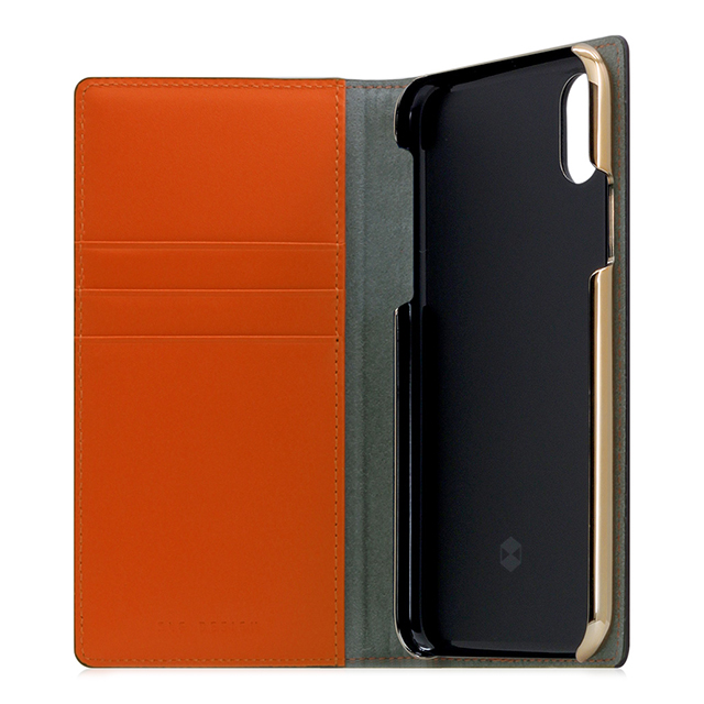 【iPhoneXS/X ケース】Edition Calf Skin Leather Diary (オレンジ)サブ画像