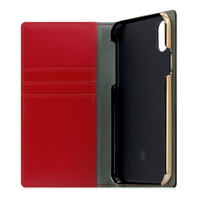 【iPhoneXS/X ケース】Edition Calf Skin Leather Diary (レッド)サブ画像