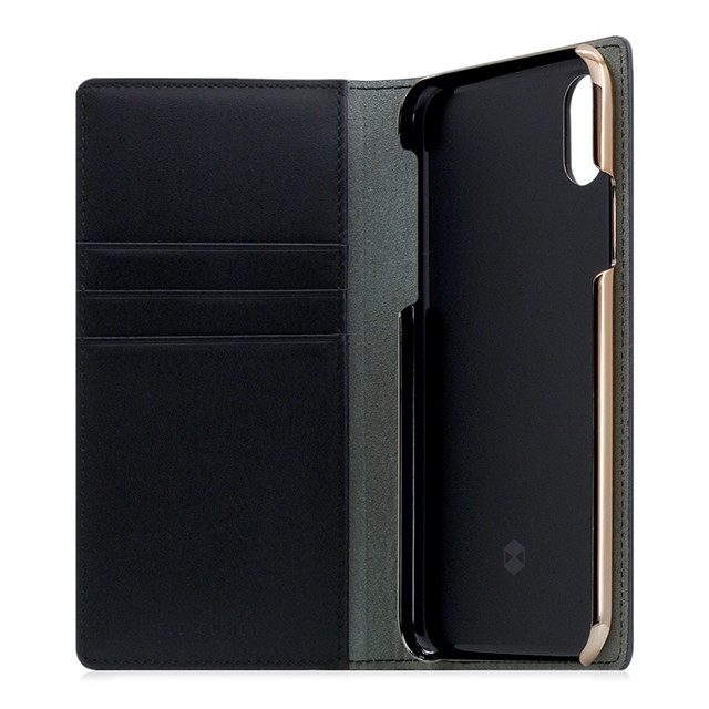 【iPhoneXS/X ケース】Edition Calf Skin Leather Diary (ブラック)サブ画像