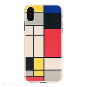 【iPhoneXS/X ケース】天然木ケース (Mondrian Wood)