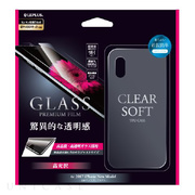 【iPhoneXS/X ケース】ガラスフィルム+ソフトケース セ...