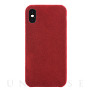 【iPhoneXS/X ケース】Ultrasuede Air jacket (Red)