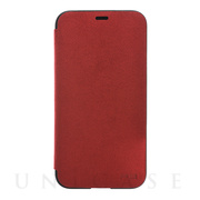 【iPhoneX ケース】Ultrasuede Flip Case (Red)