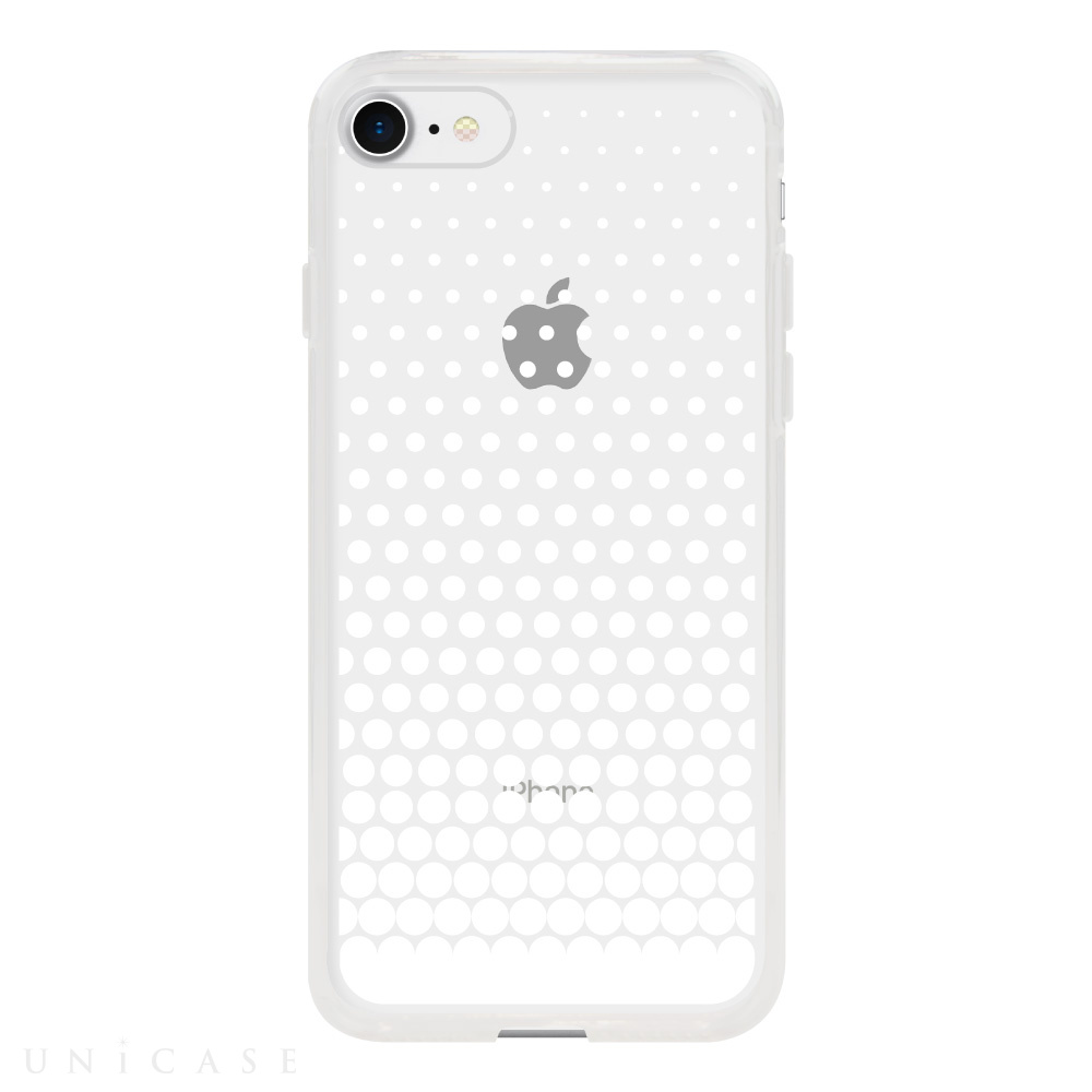 【iPhoneSE(第3/2世代)/8/7 ケース】MONOCHROME CASE for iPhoneSE(第2世代)/8/7 (Gradation Dot White)