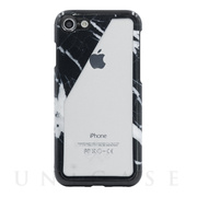 【iPhoneSE(第3/2世代)/8/7 ケース】Case Study Clear Case (Black Marble Slant)