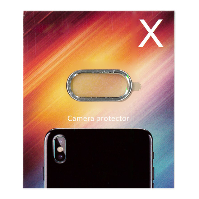 【iPhoneX】背面カメラレンズ保護リング レンズガードプロテクター (シルバー)サブ画像