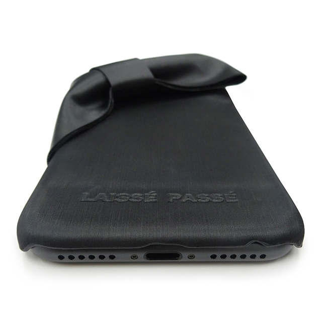 【iPhoneSE(第3/2世代)/8/7/6s/6 ケース】LAISSE PASSE 背面ケース ドレープリボン (BLACK)サブ画像