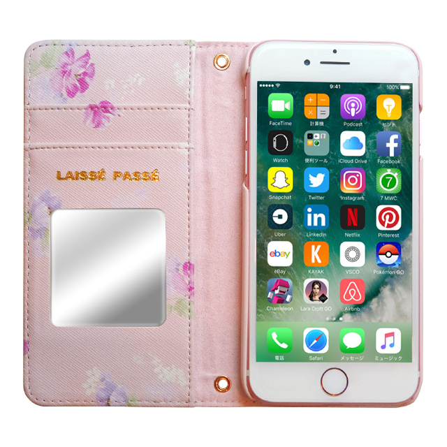 【iPhoneSE(第3/2世代)/8/7/6s/6 ケース】LAISSE PASSE フラワープリント (PINK)サブ画像