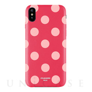 【iPhoneX ケース】Polka PU Leather Back Case (Berry Blossom)