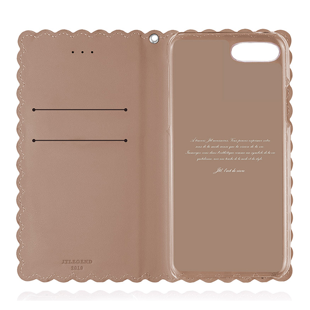 【iPhone8 Plus/7 Plus ケース】Biscuit Cowhide Leather Flip case (Apricot)サブ画像