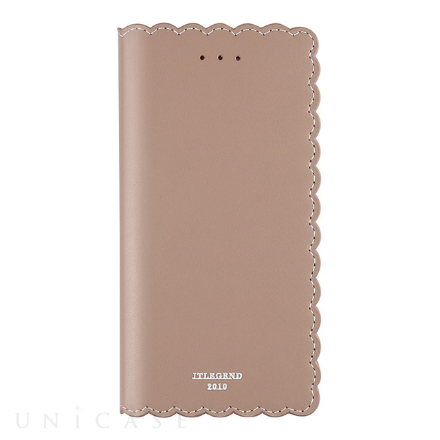 【iPhone8 Plus/7 Plus ケース】Biscuit Cowhide Leather Flip case (Apricot)