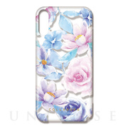 【iPhoneXS/X ケース】OILSHOCK DESIGNS Floral花柄デザインTPUケース (Waterblue-flower)
