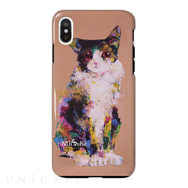 【iPhoneXS/X ケース】NiJi$uKeデザインアニマル柄タフケース (猫)