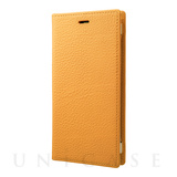 【iPhoneXS/X ケース】Shrunken-calf Full Leather Case (Yellow)