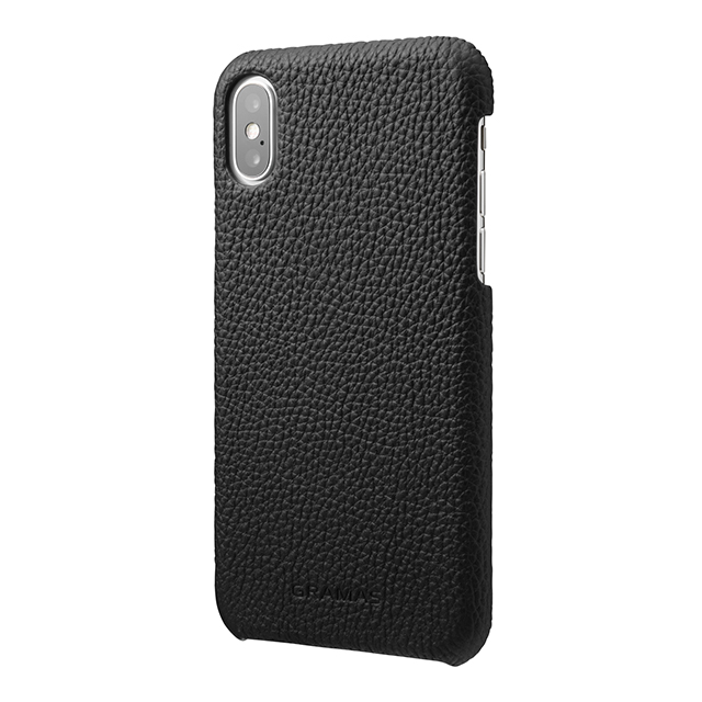 【iPhoneXS/X ケース】Shrunken-calf Shell Leather Case (Black)サブ画像