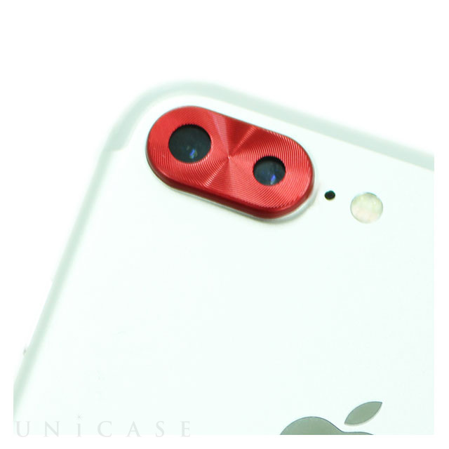 【iPhone8 Plus/7 Plus】背面カメラレンズ保護キャップ レンズガードプロテクター (レッド)
