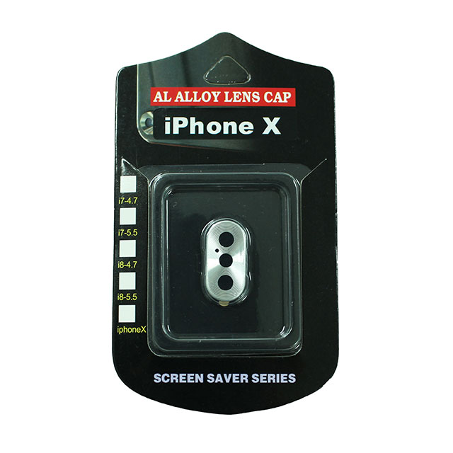 【iPhoneX】背面カメラレンズ保護キャップ レンズガードプロテクター (シルバー)サブ画像