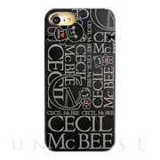 【iPhoneSE(第3/2世代)/8/7/6s/6 ケース】CECIL McBEE ミラーケース [LOGO] 背面ケース (BLACK)