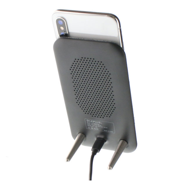 Qiワイヤレス充電器 スタンド (ファブリック/ブラック)サブ画像