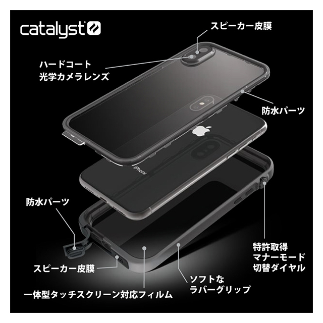 【iPhoneX ケース】Catalyst 完全防水ケース (グレイシアブルー)サブ画像