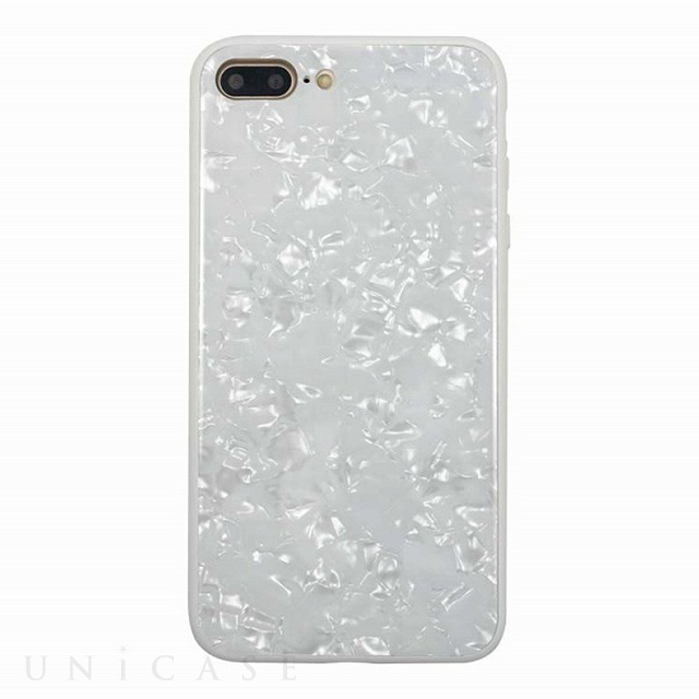 【iPhone8 Plus/7 Plus ケース】GLASS PEARL CASE (White)