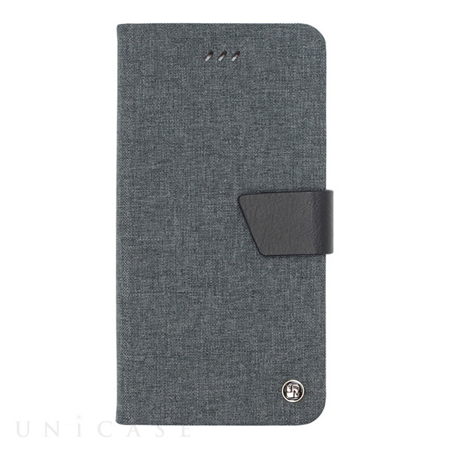 【iPhone8 Plus/7 Plus ケース】Linen flip case (Black)