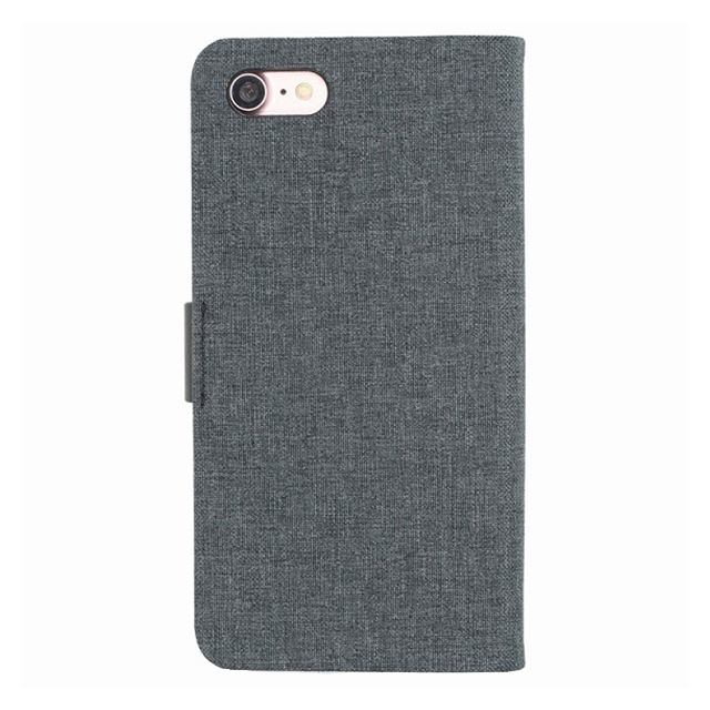 【iPhone8/7 ケース】Linen flip case (Black)サブ画像