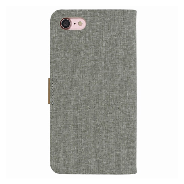 【iPhone8/7 ケース】Linen flip case (Grey)サブ画像