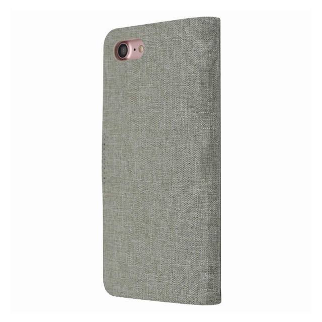 【iPhone8/7 ケース】Linen flip case (Grey)サブ画像