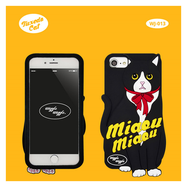 【iPhone8/7/6s/6 ケース】シリコンケース (BLACK CAT)サブ画像