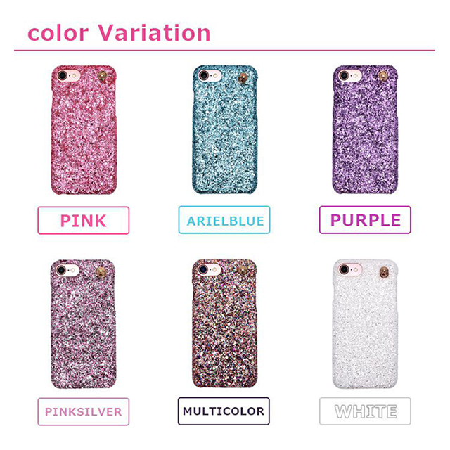 【iPhone8/7/6s/6 ケース】GLITTER CHAIN CASE (Purple)サブ画像