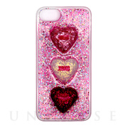 【iPhone8/7/6s/6 ケース】GLITTER 3HEART CASE (Pink)