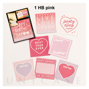 ましかくプリント バースデーデコレーションカード (pink)