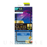 【iPhone11 Pro/XS/X フィルム】Dragontrail ブルーライト低減 立体成型シームレスガラス (ブラック)