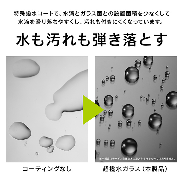 【iPhone11/XR フィルム】超撥水ガラス (光沢)サブ画像