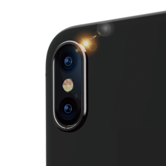 【iPhoneXS】[Lens Bumper]カメラレンズ保護アルミフレーム (ブラック)サブ画像