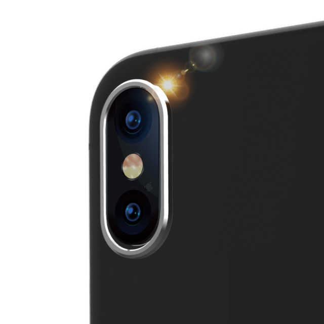 【iPhoneXS】[Lens Bumper]カメラレンズ保護アルミフレーム (シルバー)サブ画像