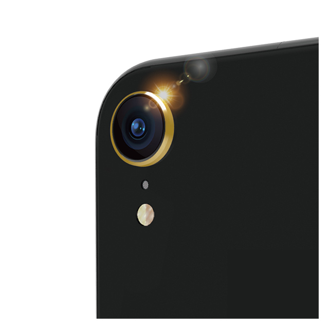 【iPhoneXR】[Lens Bumper]カメラレンズ保護アルミフレーム (ゴールド)goods_nameサブ画像