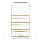 【iPhoneXR ケース】Protective Hardshell -FEEDER STRIPE gold/gold glitter/cream/clear