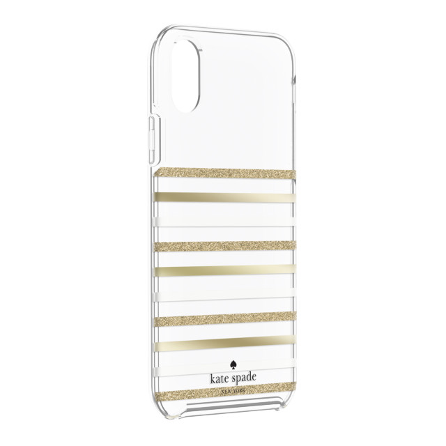 【iPhoneXR ケース】Protective Hardshell -FEEDER STRIPE gold/gold glitter/cream/clearサブ画像