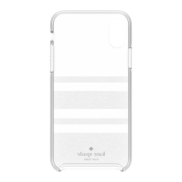 【iPhoneXR ケース】Protective Hardshell -CHARLOTTE STRIPE white glitter/clearサブ画像