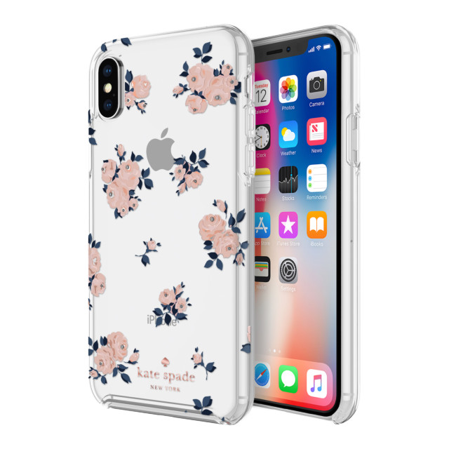 【iPhoneXS/X ケース】Protective Hardshell -HAPPY ROSE navy/pink /crystal gems/rose gold/gold/clearサブ画像