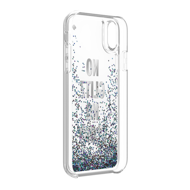 【iPhoneXR ケース】Liquid Glitter -NO GLITZ NO GLORY silver foil/mermaid glitter/clearサブ画像