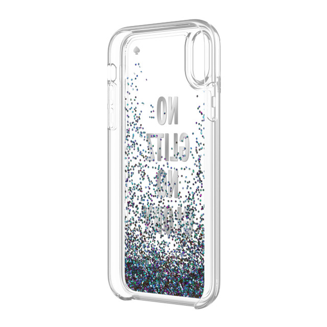 【iPhoneXR ケース】Liquid Glitter -NO GLITZ NO GLORY silver foil/mermaid glitter/clearサブ画像