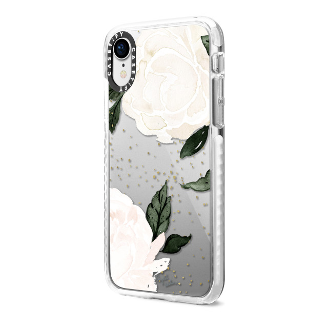 【iPhoneXR ケース】Impact Case (Floral White Rose)/White Bumperサブ画像