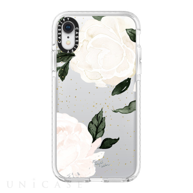 【iPhoneXR ケース】Impact Case (Floral White Rose)/White Bumper