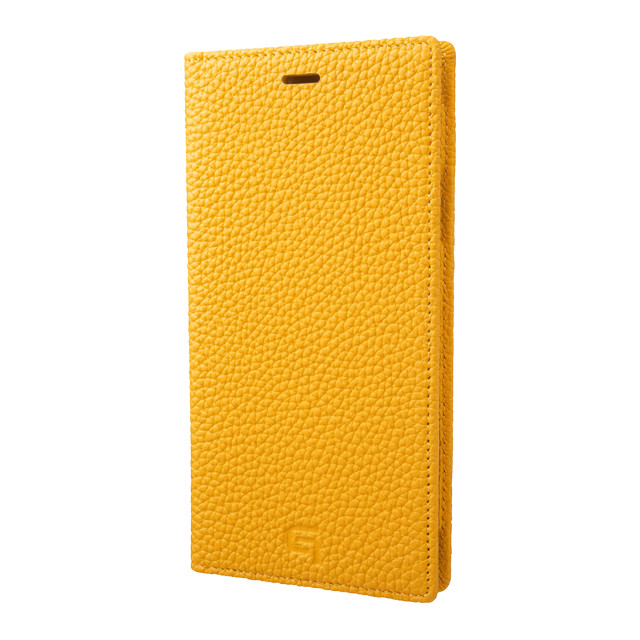 【iPhoneXR ケース】Shrunken-Calf Leather Book Case (Yellow)サブ画像